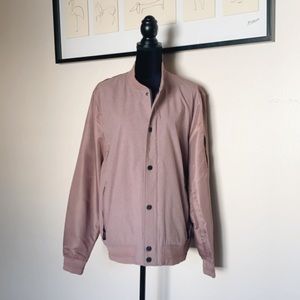 Ted Baker Fabric Blocked Bomber dusky pink jacket